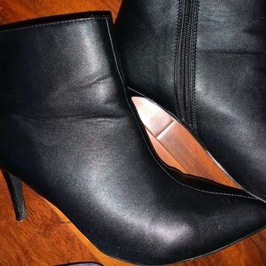 Black leather boots